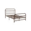 Vintage Metal Bed Frame with Headboard and Footboard